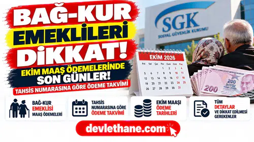 Bağ-Kur emeklileri dikkat: Ekim maaş ödemelerinde son günler, tahsis numarasına göre takvim