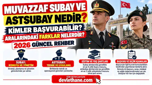 Muvazzaf Subay ve Astsubay Nedir? Kimler Başvurabilir, Aralarındaki Farklar Nelerdir? 2026 Güncel Rehber