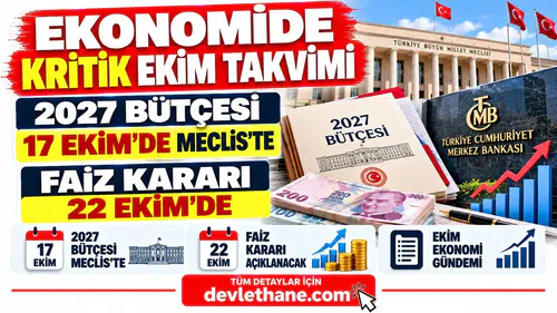 Ekonomide Kritik Ekim Takvimi: Faiz Kararı 22 Ekim'de, 2027 Bütçesi 17 Ekim'de Meclis'te