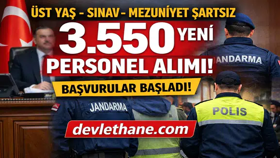 Valilik ve Kaymakamlıklara 3.550 Personel Alımı! Yaş, Sınav ve Mezuniyet Şartı Yok