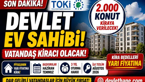 Devlet Ev Sahibi Oluyor: TOKİ 2 Bin Kiralık Sosyal Konut İçin Başvuru Tarihi Açıklandı