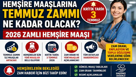 Hemşire Maaşlarına Temmuz Zammı Ne Kadar Olacak? 2026 Zamlı Hemşire Maaşı İçin Kritik Tarih 3 Temmuz