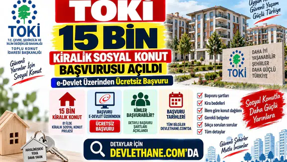 TOKİ 15 Bin Kiralık Sosyal Konut Başvurusu Açıldı: e-Devlet Üzerinden Ücretsiz Başvuru