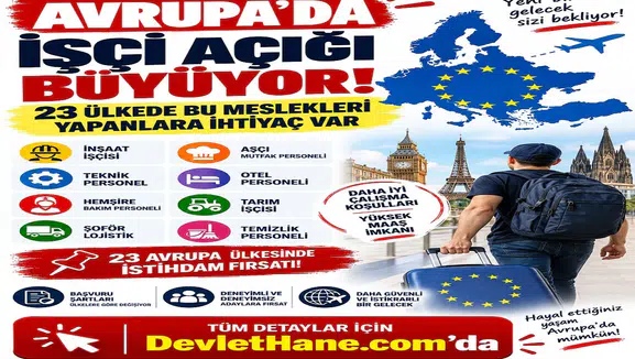 Avrupa’da İşçi Açığı Büyüyor! 23 Ülkede Bu Meslekleri Yapanlara İhtiyaç Var