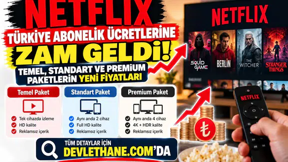Netflix Türkiye Abonelik Ücretlerine Zam Geldi: Temel, Standart ve Premium Paketlerin Yeni Fiyatları