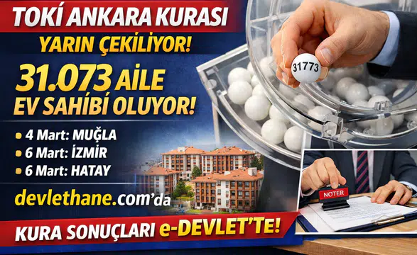 TOKİ Ankara Kurası Yarın Çekiliyor: 31 Bin 73 Aile Ev Sahibi Oluyor