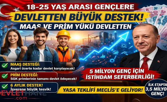 18-25 Yaş Arası Gençlere Büyük Destek: Maaş ve Prim Yükünü Devlet Üstlenecek