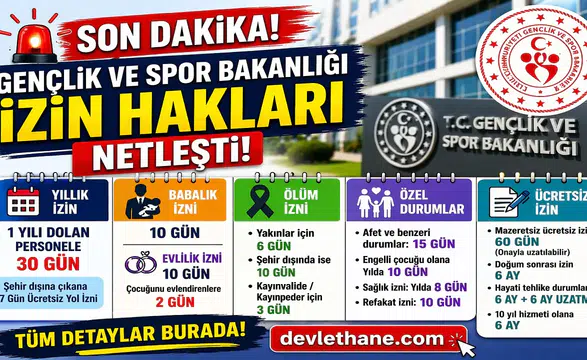 Gençlik ve Spor Bakanlığı Personeline Yeni İzin Hakları! Tüm Detaylar Açıklandı