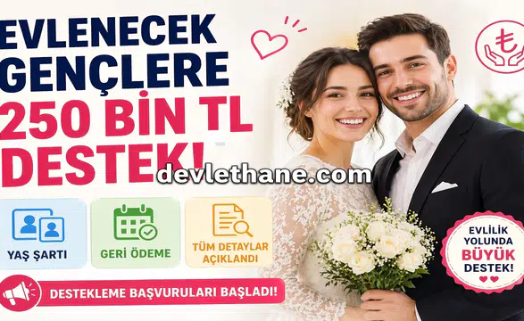 Evlenecek Gençlere 250 Bin TL Destek! Yaş Şartı, Geri Ödeme ve Tüm Detaylar Açıklandı