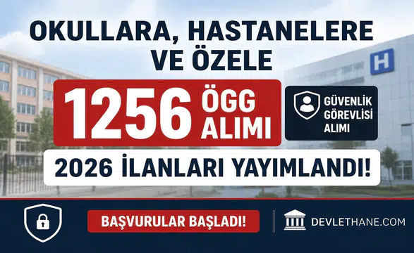 Okullara, Hastanelere ve Özel Sektöre 1256 Güvenlik Görevlisi Alımı Başladı! KPSS Şartsız ÖGG İlanları Yayımlandı