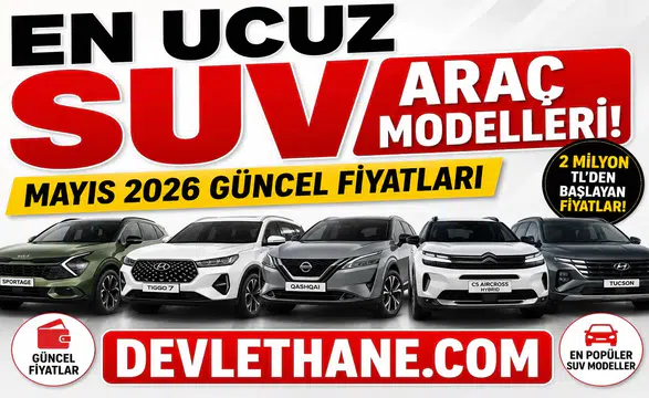 En Uygun Fiyatlı SUV Modelleri Belli Oldu! İşte 2026’nın En Çok Tercih Edilen SUV Araçları ve Güncel Fiyatları