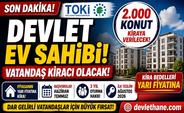 Devlet Ev Sahibi Oluyor: TOKİ 2 Bin Kiralık Sosyal Konut İçin Başvuru Tarihi Açıklandı