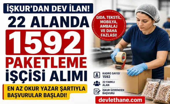 İŞKUR’dan Dev İlan: 22 Farklı Alanda 1592 Paketleme İşçisi Alımı Başladı