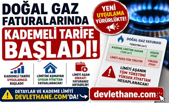Doğal Gaz Faturalarında Kademeli Tarife Başladı! Limiti Aşanın Tüm Tüketimi Yüksek Fiyattan Hesaplanacak