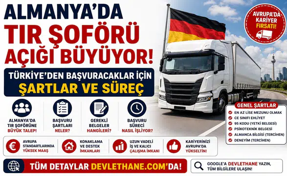 Almanya’da TIR Şoförü Açığı Büyüyor: Türkiye’den Başvuracaklar İçin Şartlar ve Süreç
