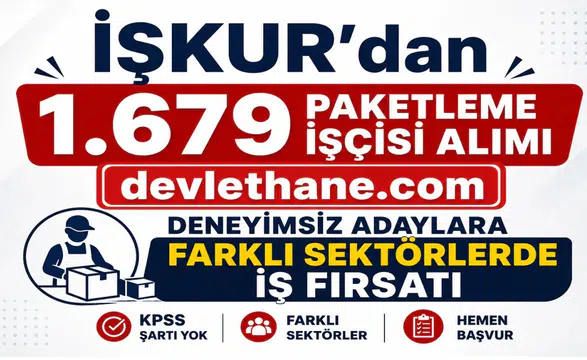 İŞKUR’dan 1.679 Paketleme İşçisi Alımı: Deneyimsiz Adaylara Farklı Sektörlerde İş Fırsatı
