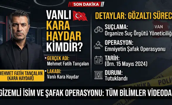 Vanlı Kara Haydar Kimdir? Mehmet Fatih Tançalan’ın Gerçek Adı, Mesleği ve Gözaltı Süreci