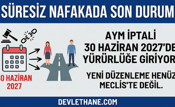 Süresiz nafakada son durum: AYM iptali 30 Haziran 2027'de yürürlüğe giriyor, yeni düzenleme henüz Meclis'te değil