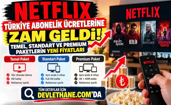 Netflix Türkiye Abonelik Ücretlerine Zam Geldi: Temel, Standart ve Premium Paketlerin Yeni Fiyatları