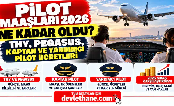 Pilot Maaşları 2026 Ne Kadar Oldu? THY, Pegasus, Kaptan ve Yardımcı Pilot Ücretleri