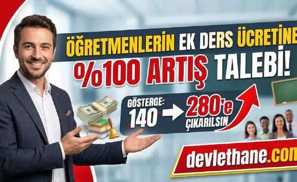 Öğretmenlerin ek ders ücretine yüzde 100 artış talebi: Gösterge 140’tan 280’e çıkarılsın n ek ders ücretine yüzde 100 artış talebi: Gösterge 140’tan 280’e çıkarılsın
