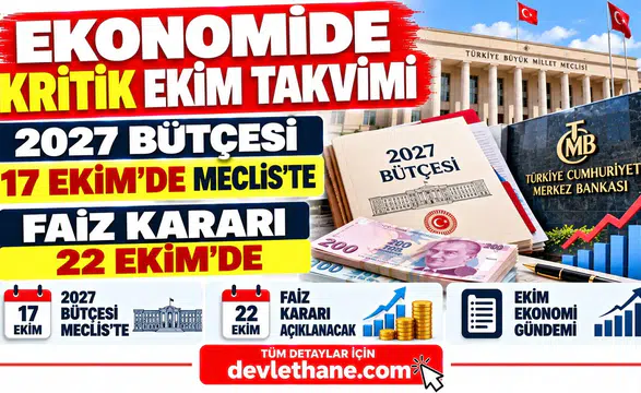 Ekonomide Kritik Ekim Takvimi: Faiz Kararı 22 Ekim'de, 2027 Bütçesi 17 Ekim'de Meclis'te
