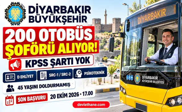 Diyarbakır Büyükşehir 200 otobüs şoförü alıyor: SRC, yaş şartı ve başvuru tarihleri