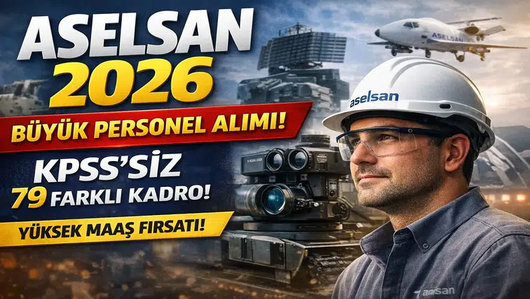 ASELSAN 2026 Personel Alımı Başladı! KPSS’siz 79 Farklı Kadroda Büyük Fırsat