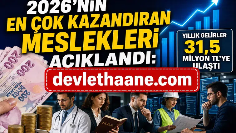 2026’nın En Çok Kazandıran Meslekleri Açıklandı: Yıllık Gelirler 31,5 Milyon TL’ye Ulaştı