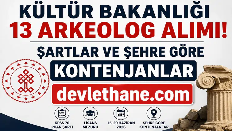 Kültür ve Turizm Bakanlığı 13 Arkeolog Alımı Yapacak! KPSS 70 Puan Şartı, Kontenjanlar ve Başvuru Takvimi Açıklandı