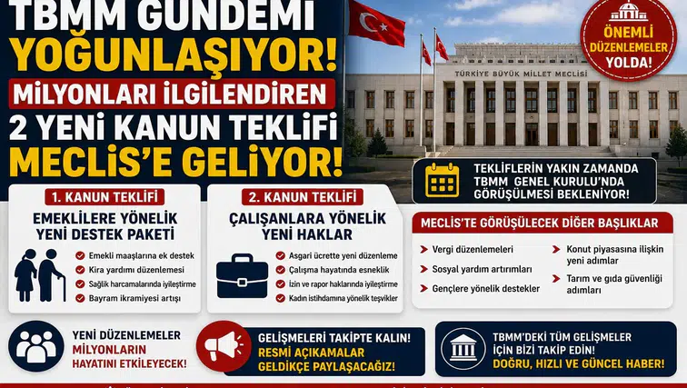 TBMM Gündemi Yoğunlaşıyor! Milyonları İlgilendiren 2 Yeni Kanun Teklifi Meclis’e Geliyor