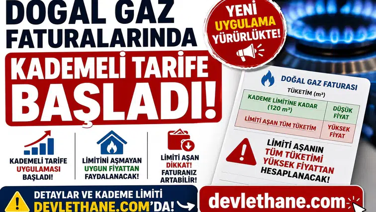 Doğal Gaz Faturalarında Kademeli Tarife Başladı! Limiti Aşanın Tüm Tüketimi Yüksek Fiyattan Hesaplanacak