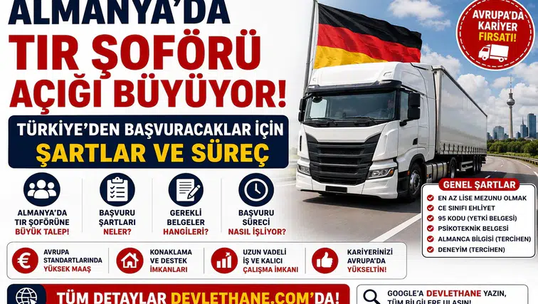 Almanya’da TIR Şoförü Açığı Büyüyor: Türkiye’den Başvuracaklar İçin Şartlar ve Süreç