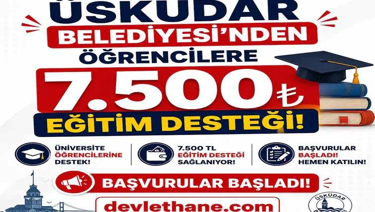 Üsküdar Belediyesi’nden Öğrencilere 7.500 TL Eğitim Desteği: Başvurular Başladı