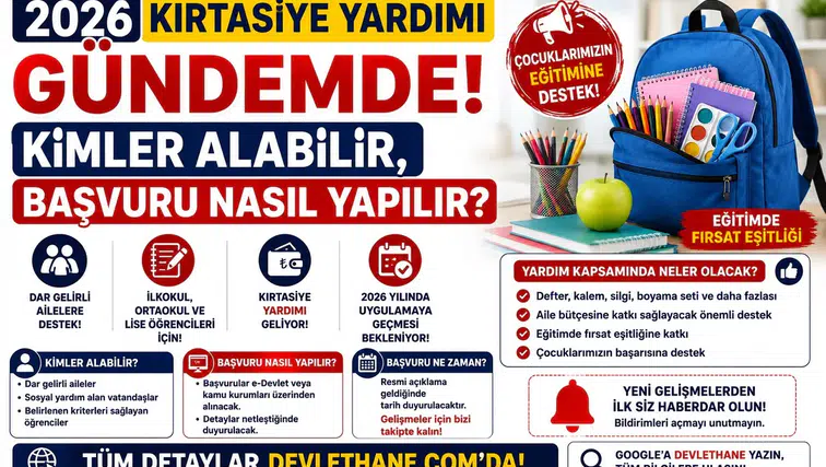 2026 Kırtasiye Yardımı Gündemde: Kimler Alabilir, Başvuru Nasıl Yapılır?