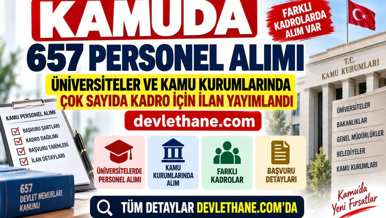 Kamuda 657 Personel Alımı: Üniversiteler ve Kamu Kurumlarında Çok Sayıda Kadro İçin İlan Yayımlandı