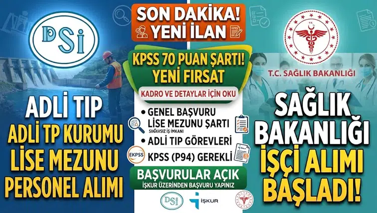 Adli Tıp Kurumu Lise Mezunu Personel Alımı Başladı: KPSS 70 Puanla Başvuru Yapılabilecek