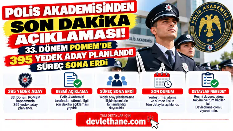 Polis Akademisinden Son Dakika Açıklaması! 33. Dönem POMEM'de 395 Yedek Aday Planlandı: Süreç Sona Erdi