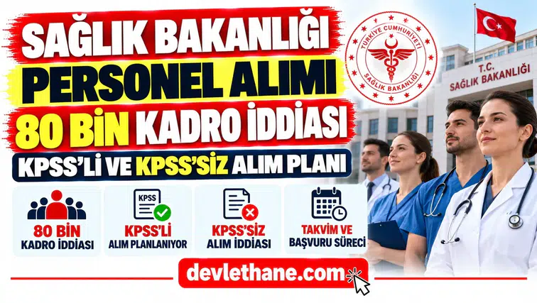 Sağlık Bakanlığı Personel Alımı: 80 Bin Kadro İddiası, KPSS'li ve KPSS'siz Alım Planı