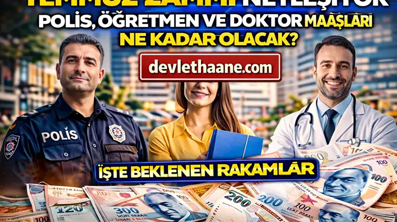 Temmuz 2026 Memur Zammı Netleşiyor! Polis, Öğretmen ve Doktor Maaşları Ne Kadar Olacak?