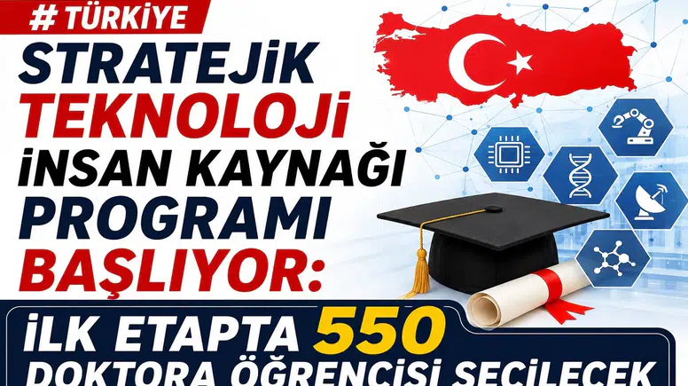 Türkiye Stratejik Teknoloji İnsan Kaynağı Programı Başlıyor: İlk Etapta 550 Doktora Öğrencisi Seçilecek