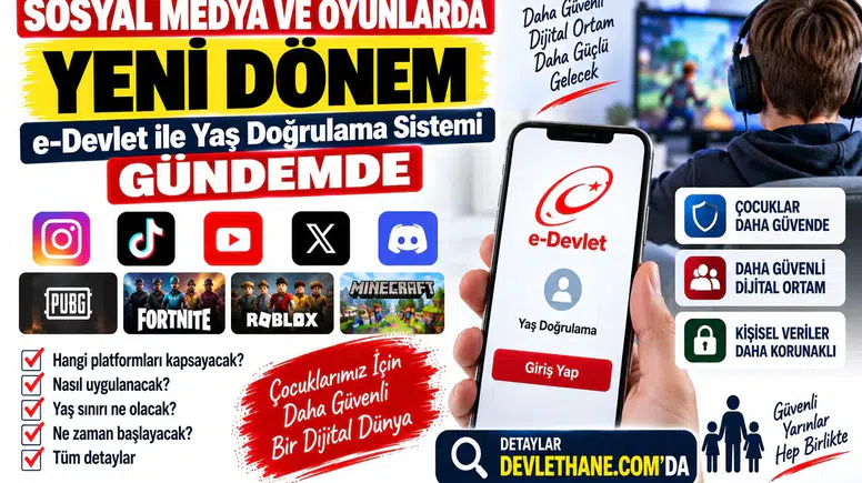 Sosyal Medya ve Oyunlarda Yeni Dönem: e-Devlet ile Yaş Doğrulama Sistemi Gündemde
