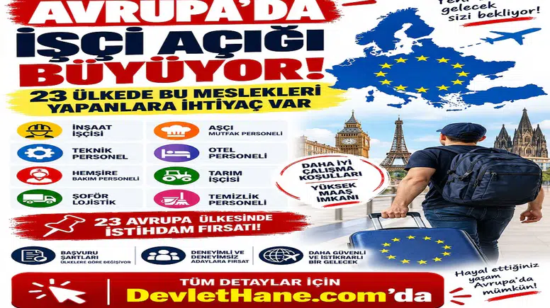 Avrupa’da İşçi Açığı Büyüyor! 23 Ülkede Bu Meslekleri Yapanlara İhtiyaç Var