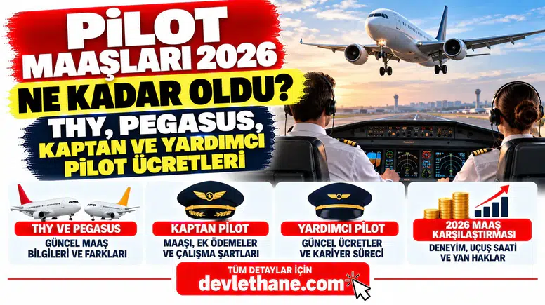Pilot Maaşları 2026 Ne Kadar Oldu? THY, Pegasus, Kaptan ve Yardımcı Pilot Ücretleri