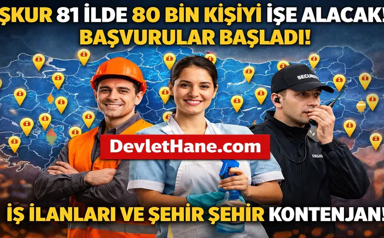 İŞKUR 81 İlde 80 Bin Personel Alımı Başladı! Hangi Şehirde Kaç İşçi Alınacak?