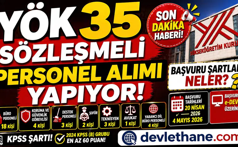 YÖK 35 Sözleşmeli Personel Alımı Yapacak! Başvuru Şartları ve Kadro Dağılımı Açıklandı
