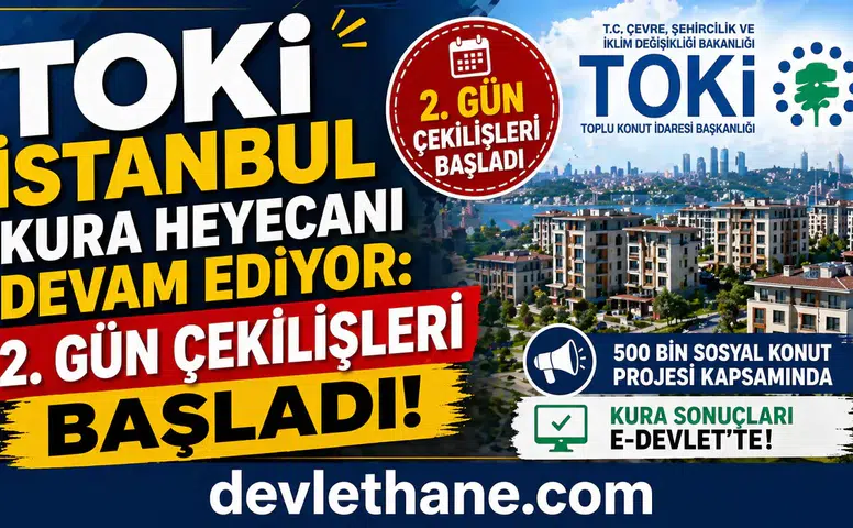 TOKİ İstanbul Kura Heyecanı Devam Ediyor: 2. Gün Çekilişleri Başladı