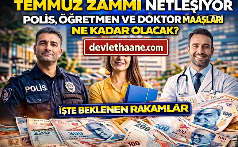 Temmuz 2026 Memur Zammı Netleşiyor! Polis, Öğretmen ve Doktor Maaşları Ne Kadar Olacak?