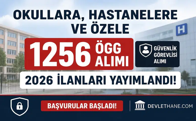 Okullara, Hastanelere ve Özel Sektöre 1256 Güvenlik Görevlisi Alımı Başladı! KPSS Şartsız ÖGG İlanları Yayımlandı