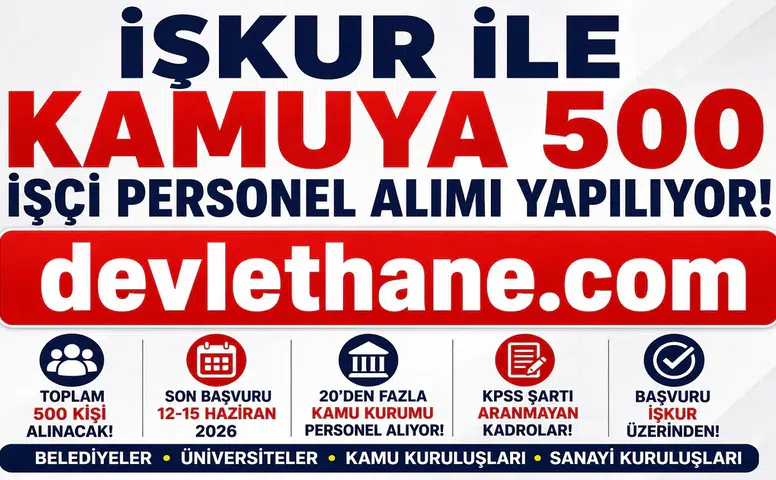İŞKUR Üzerinden Kamuya 500 İşçi ve Personel Alımı Başladı! 20'den Fazla Kurum Personel Alacak: İşte Başvuru Tarihleri, İlan Numaraları ve Şartlar